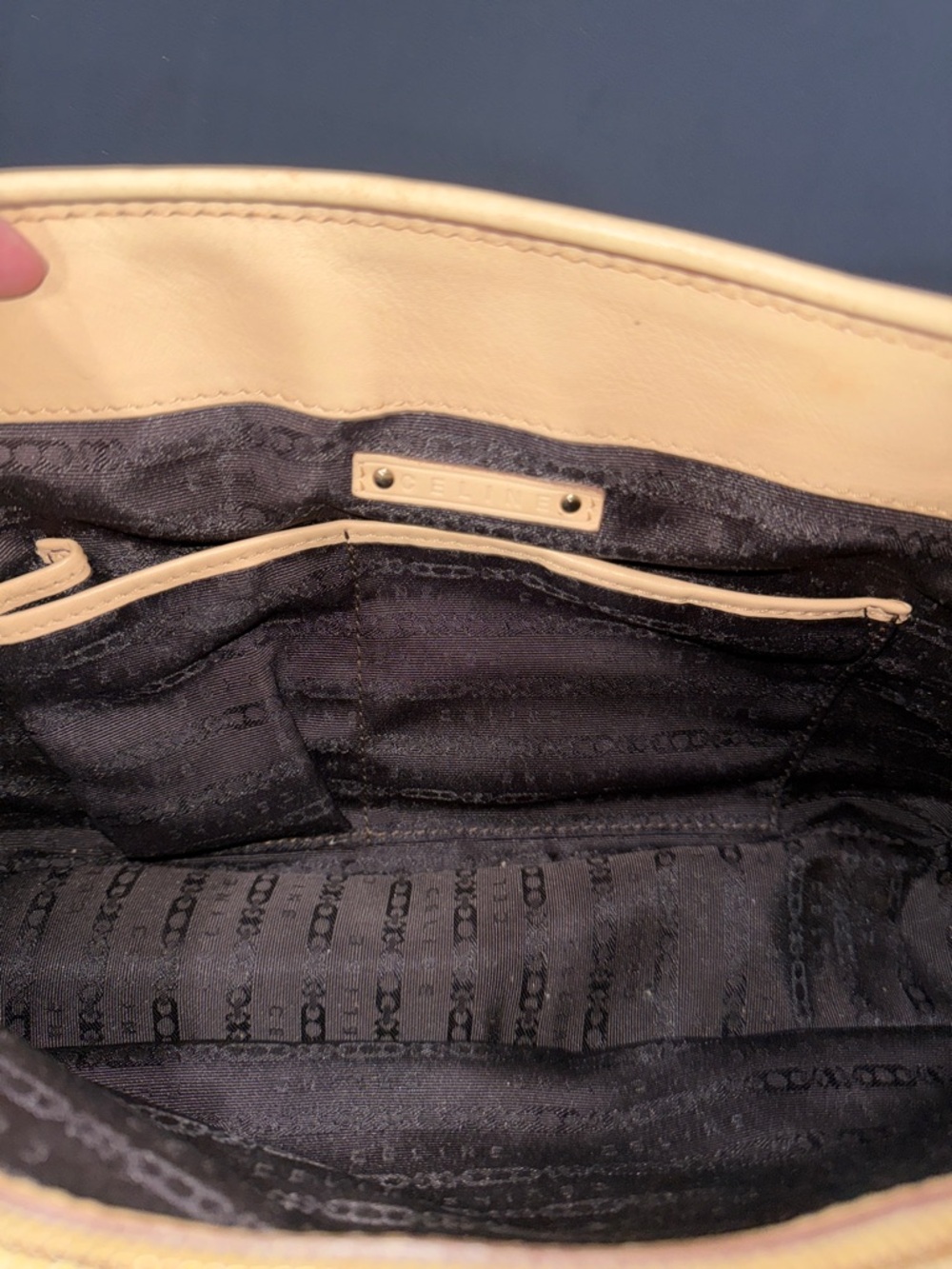 Celine Two-Tone Tan & Brown Leather Satchel - Picture 10 of 15